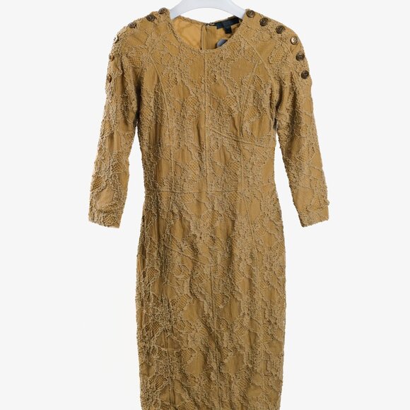 Burberry Prorsum Olive Lace Dress - Picture 1 of 11